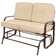 Latitude Run Outdoor Gliding Metal Bench With Cushions Reviews Wayfair